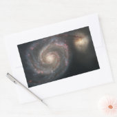 De Whirlpool Galaxy M51 & Companion in de ruimte Rechthoekige Sticker (Envelop)