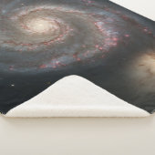 De Whirlpool Galaxy M51 & Companion in de ruimte Sherpa Deken (3/4)