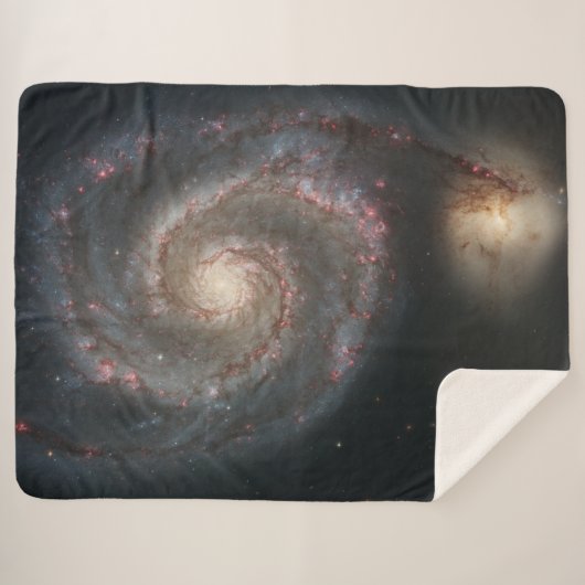 De Whirlpool Galaxy M51 & Companion in de ruimte Sherpa Deken (Voorkant (horizontaal))
