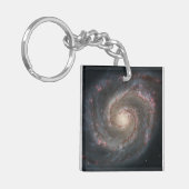 De Whirlpool Galaxy M51 & Companion in de ruimte Sleutelhanger (Voorkant Links)