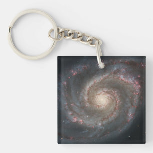 De Whirlpool Galaxy M51 & Companion in de ruimte Sleutelhanger