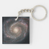 De Whirlpool Galaxy M51 & Companion in de ruimte Sleutelhanger (Achterkant)
