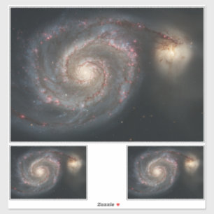 De Whirlpool Galaxy M51 & Companion in de ruimte Sticker