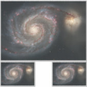 De Whirlpool Galaxy M51 & Companion in de ruimte Sticker (Voorkant)