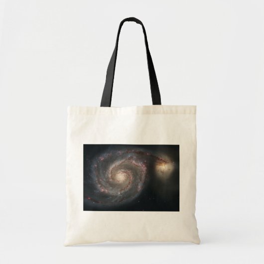De Whirlpool Galaxy M51 & Companion in de ruimte Tote Bag (Voorkant)
