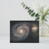De Whirlpool Galaxy (M51) en metgezel Briefkaart (Staand voorkant)