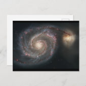 De Whirlpool Galaxy (M51) en metgezel Briefkaart (Voorkant / Achterkant)