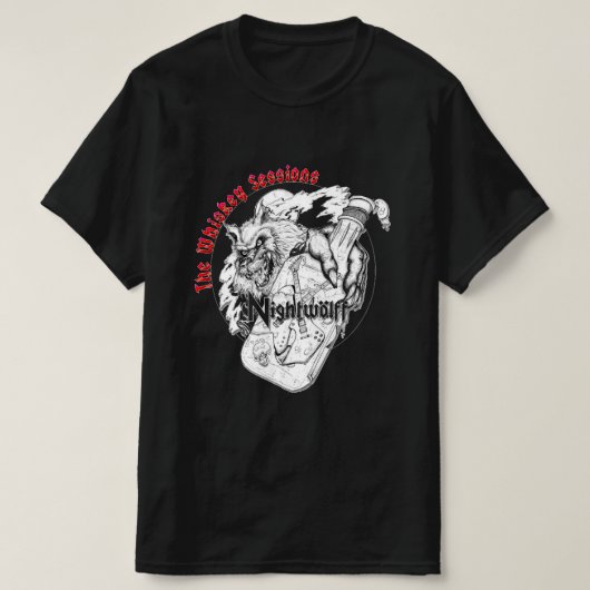 De Whiskey Sessions Demo van Nightwolff T-shirt (Design voorkant)
