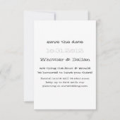 De Whittier-aankondiging Save The Date (Voorkant)