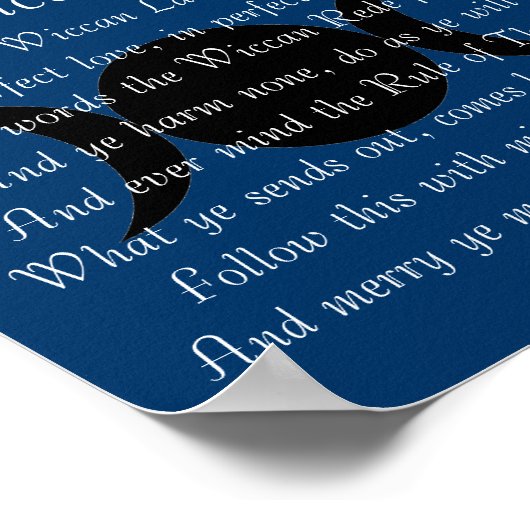 De Wiccan Rede (korte versie) Poster (Hoek)