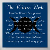 De Wiccan Rede (korte versie) Poster (Voorkant)