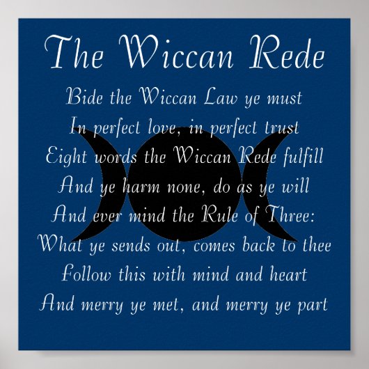 De Wiccan Rede (korte versie) Poster (Voorkant)