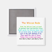 De Wiccan Rede Magneet (Voorkant / Achterkant)