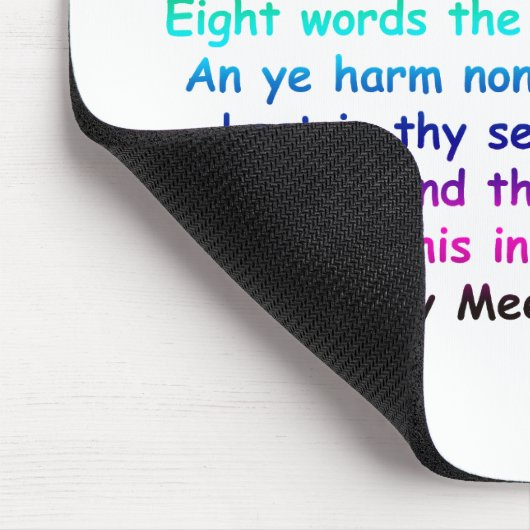 De Wiccan Rede Muismat (Hoek)