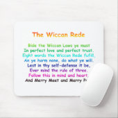 De Wiccan Rede Muismat (Met muis)