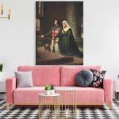 De Widmung (Middeleeuwse Ridder en Zijn Dame) Canvas Afdruk (Insitu (Woonkamer))