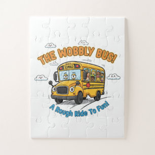 De Wiebelende Bus! Een Hobbelige Rit Naar Plezier! Legpuzzel
