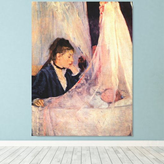 De wieg, beroemd schilderij, canvas afdruk (Insitu (Houten vloer))
