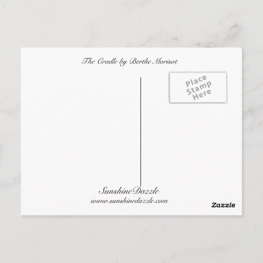De wieg van Berthe Morisot Briefkaart (Achterkant)
