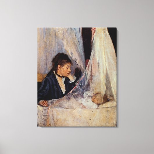 De wieg van Berthe Morisot Canvas Afdruk (Voorkant)