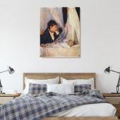 De wieg van Berthe Morisot Canvas Afdruk (Insitu (Slaapkamer))