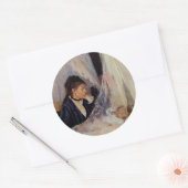 De wieg van Berthe Morisot Ronde Sticker (Envelop)