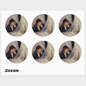De wieg van Berthe Morisot Ronde Sticker (Vel)