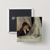 De wieg van Berthe Morisot Vierkante Button 5,1 Cm (Voorkant /achterkant)