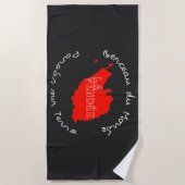 De wieg van de wereld op aarde strandlaken (Voorkant)