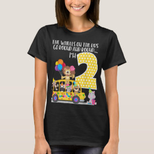 De wielen op de bus, 2e verjaardag, 2 jaar oud t-shirt