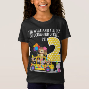 De wielen op de bus, 2e verjaardag, 2 jaar oud t-shirt