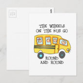 DE WIELEN OP DE BUS BRIEFKAART (Voorkant / Achterkant)