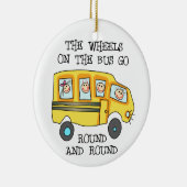 De wielen op de bus keramisch ornament (Rechts)