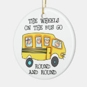 De wielen op de bus keramisch ornament (Links)