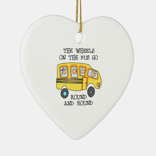 DE WIELEN OP DE BUS KERAMISCH ORNAMENT (Rechts)