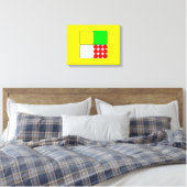 De Wielertrui 3 Geel Canvas Afdruk (Insitu (Slaapkamer))
