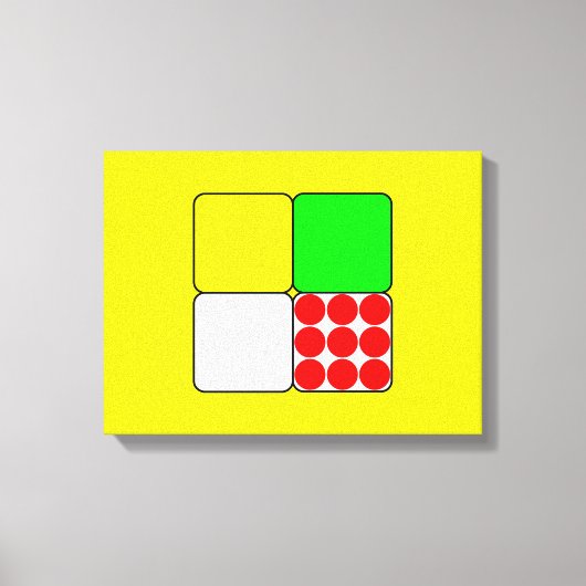 De Wielertrui 3 Geel Canvas Afdruk (Voorkant)