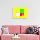 De Wielertrui 3 Geel Canvas Afdruk (Insitu (Woonkamer))