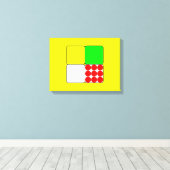 De Wielertrui 3 Geel Canvas Afdruk (Insitu (Houten vloer))