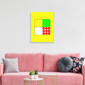 De Wielertrui 3 Geel Canvas Afdruk (Insitu (Woonkamer))
