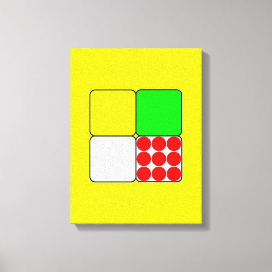 De Wielertrui 3 Geel Canvas Afdruk (Voorkant)