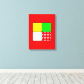 De Wielertrui 3 Rood Canvas Afdruk (Insitu (Houten vloer))