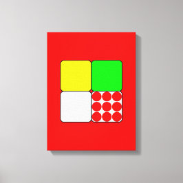De Wielertrui 3 Rood Canvas Afdruk