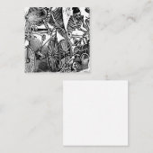De wielrennen van het skelet (de calaveras) vierkante visitekaartje (Voorkant / Achterkant)