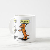 De WIener Dog en de Pussycat Nemesis Mok (Voorkant links)