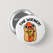 De Wiener Funny Winner Hot Dog Pun Ronde Button 5,7 Cm (Voorkant /achterkant)