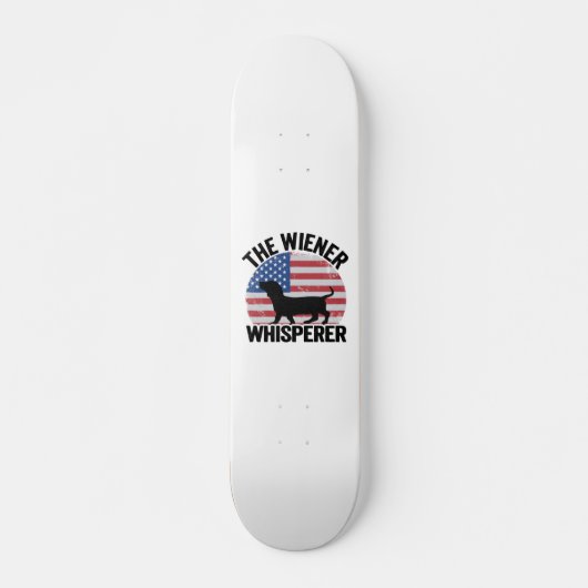De Wiener Whisperer Funny Dachshund Persoonlijk Skateboard (Voorkant)