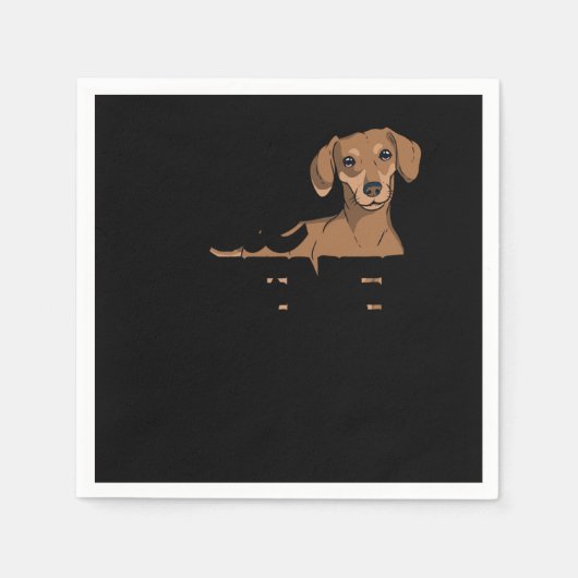 De Wiener Whisperer Funny Dachshund Servet (Voorkant)