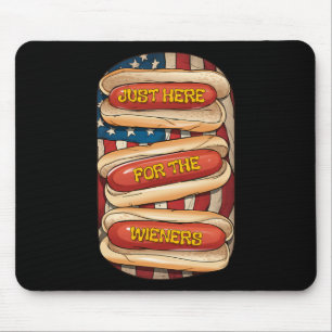 De Wieners zijn 4 juli Hot Dog Patriot Muismat