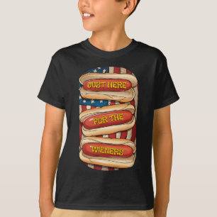 De Wieners zijn 4 juli Hot Dog Patriot T-shirt